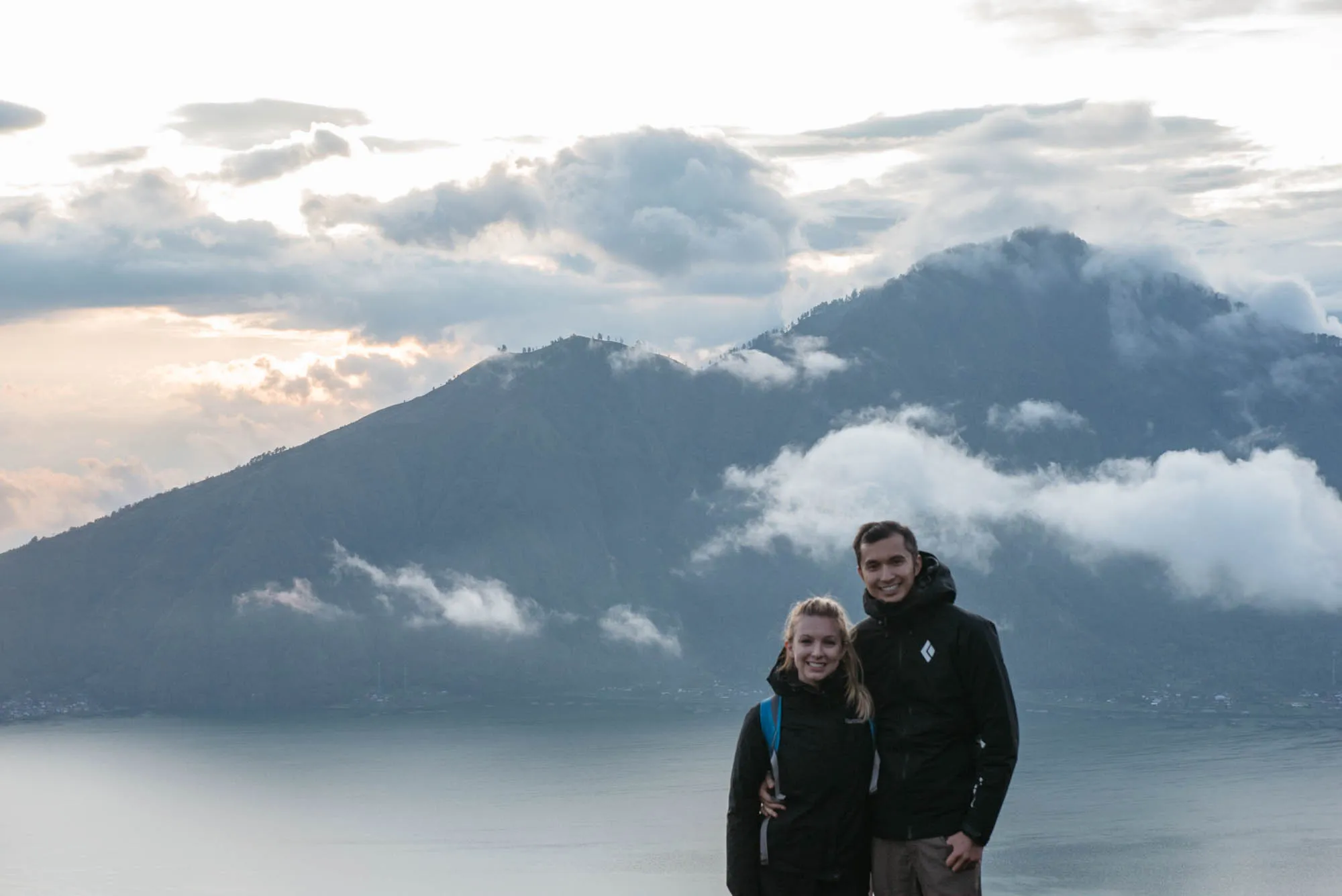 Jami and Frank at Mt Batur, Bali, Indonesia